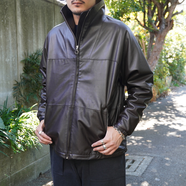 u23AWvMAATEE&SONS(}[eB[AhTY)/ GLOVE LEATHER FULLJIP ANORAK hGREEKh -BRWN- #MT3303-0909(1)