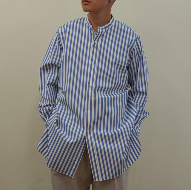 HEUGN (ユーゲン) ROB BOLD STRIP-SAX-SHIRT038素材綿