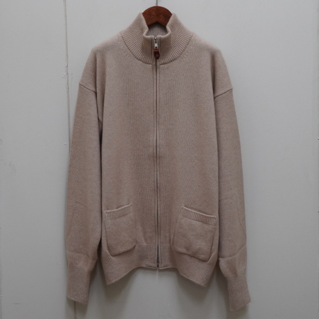 【23AW】HERILL(ヘリル)/Goldencash Zipup Sweater -Natural&Black- #23-080-HL-8070-3(1)