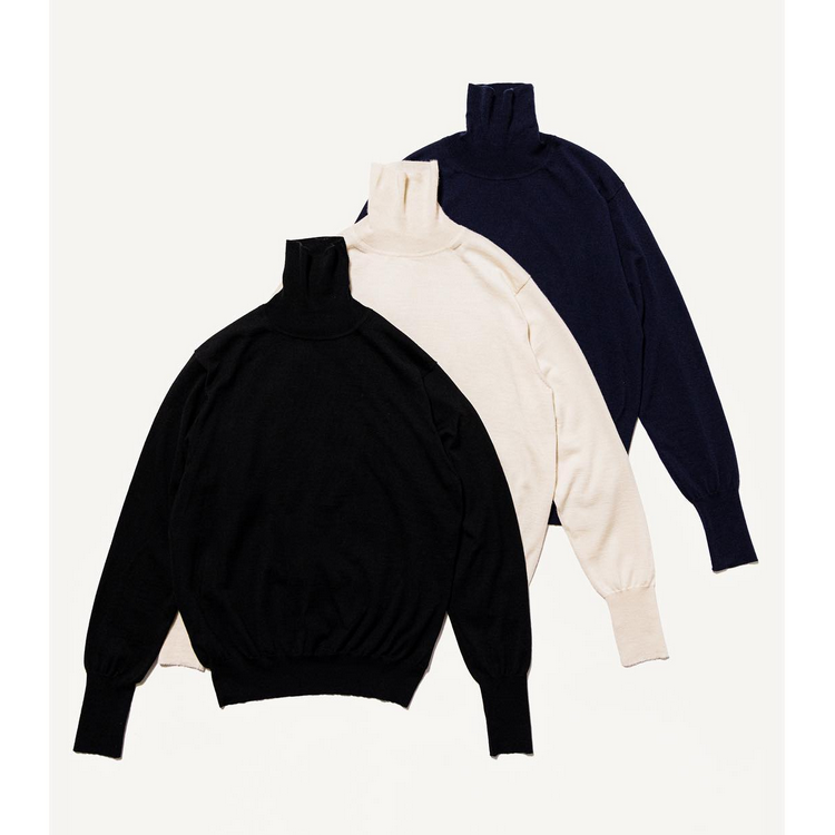 【23AW】A.PRESSE(ア プレッセ)/ Cashmere High Gauge Turtleneck Sweater -3COLOR- #23AAP-03-05H(1)