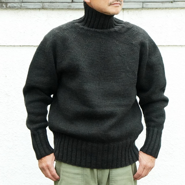 Slopeslow(スロープスロウ)/yoke top turtle neck sweater(yak/lambs multi ply) #1233006(1)