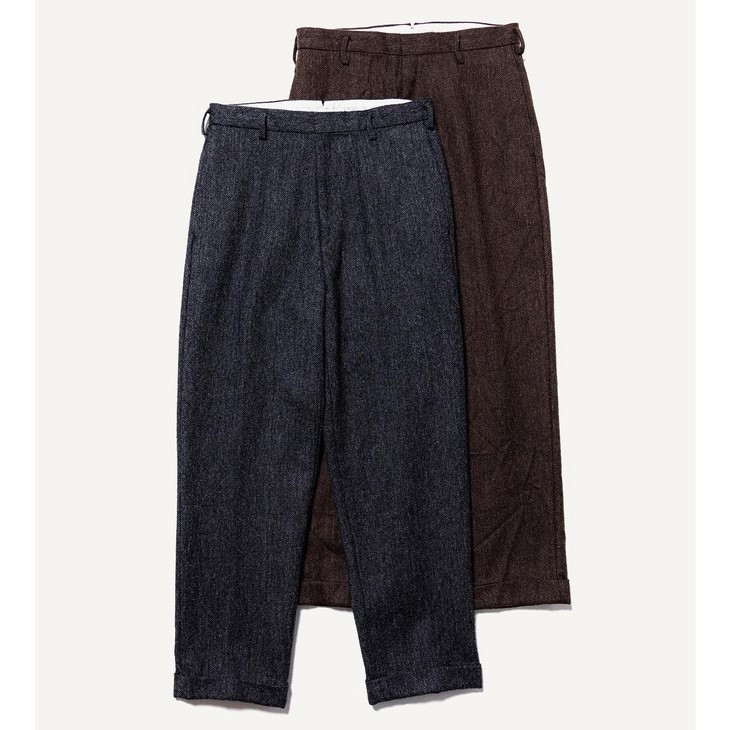 【23AW】A.PRESSE(ア プレッセ)/ Tweed Trousers -CHARCOAL- #23AAP-04-03H(1)