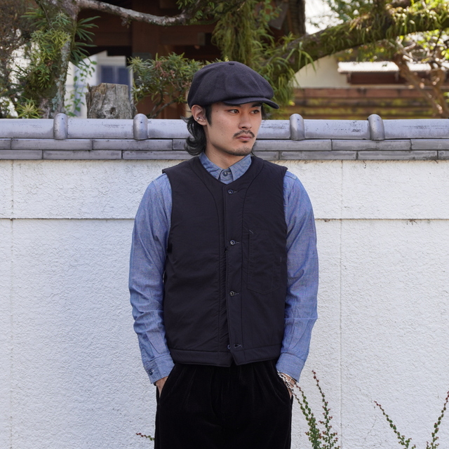 POST O'ALLS / 1 pocket vest (fleece lined) -Black- #1501