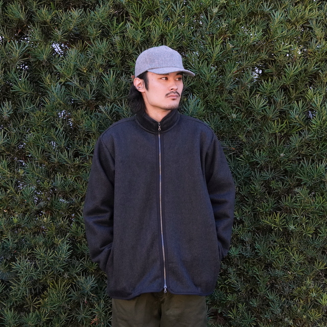 blurhms (ブラームス) / Pe/Silk Fleece ZIP Jacket -HeatherBlack ...