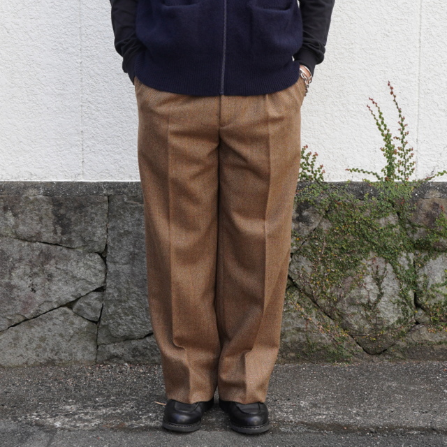 u23AWvMAATEE&SONS(}[eB[AhTY)/ 2PLEATS TROUSER hJEFFERYh -HERRINGBORN PANE- #MT3303-0213C(1)