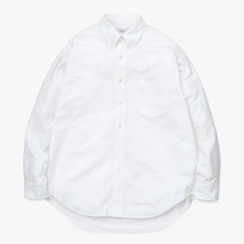 [24SS]Graphpaper (グラフペーパー)/ Oxford L/S B.D Box Shirts -WHITE- #GM241-50020B(1)