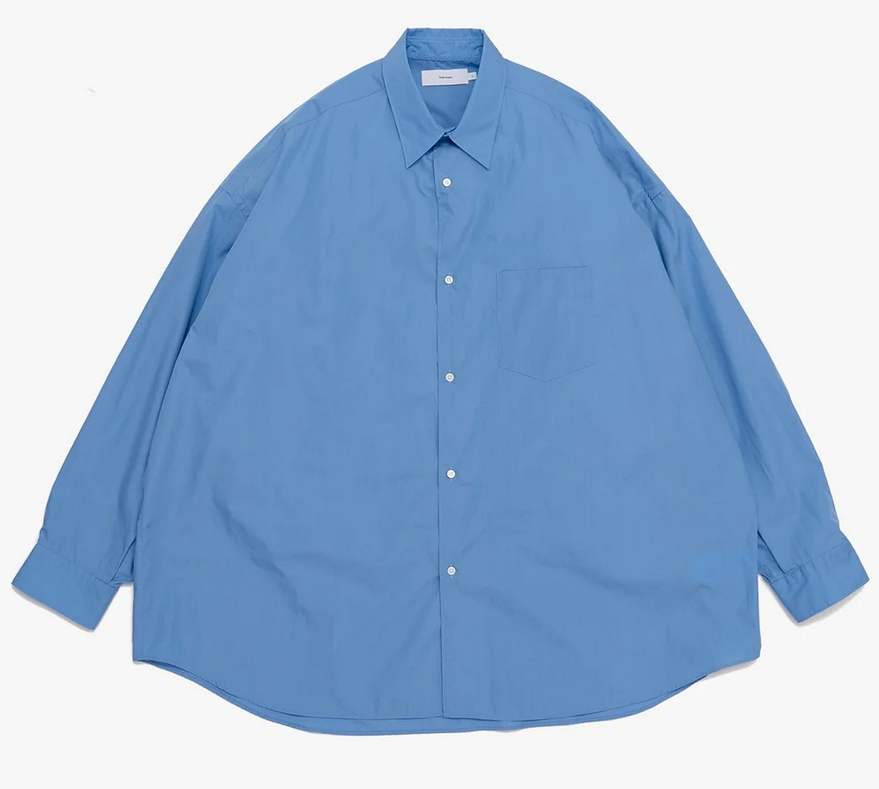 [24SS]Graphpaper (Oty[p[)/ Broad L/S Oversized Regular Collar Shirts -BLUE- #GM241-50001B(1)