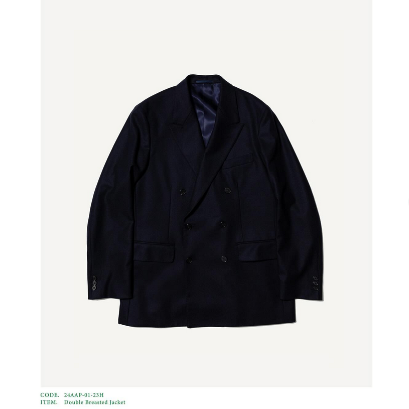 (24aw) A.PRESSE(A vbZ)/ Double Breasted Jacket -NAVY- #24AAP-01-23H(1)