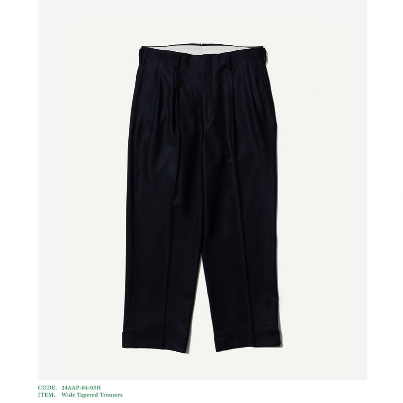 (24aw) A.PRESSE(A vbZ)/Wide Tapered Trousers -NAVY- #24AAP-04-03H(1)