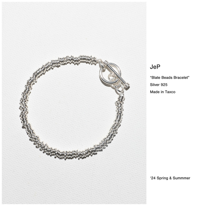 JeP(WF[C[s[)/ Blate Beads Bracelet -Silver- #JEP231980(1)