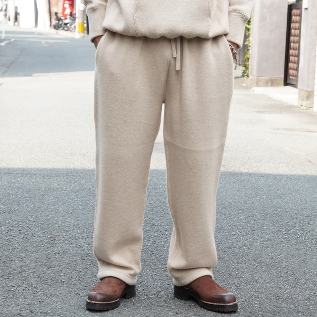 24AW】HERILL(ヘリル)/ Golden cash Sweat pants -Beige,Top gray-  #24-080-HL-8080-30／acoustics Men's