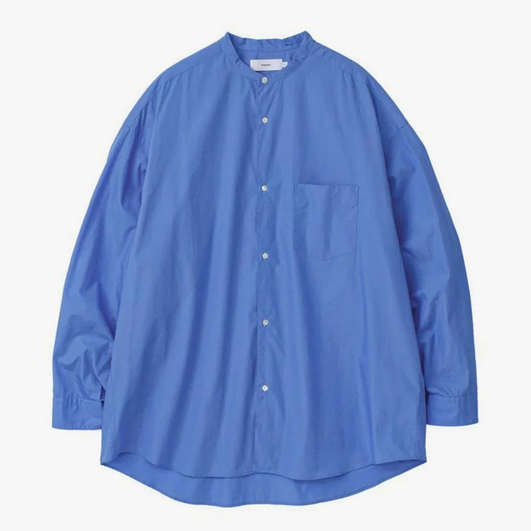 [24AW]Graphpaper (Oty[p[)/ Broad L/S Oversized Band Collar Shirts -BLUE- #GM243-50002B(1)