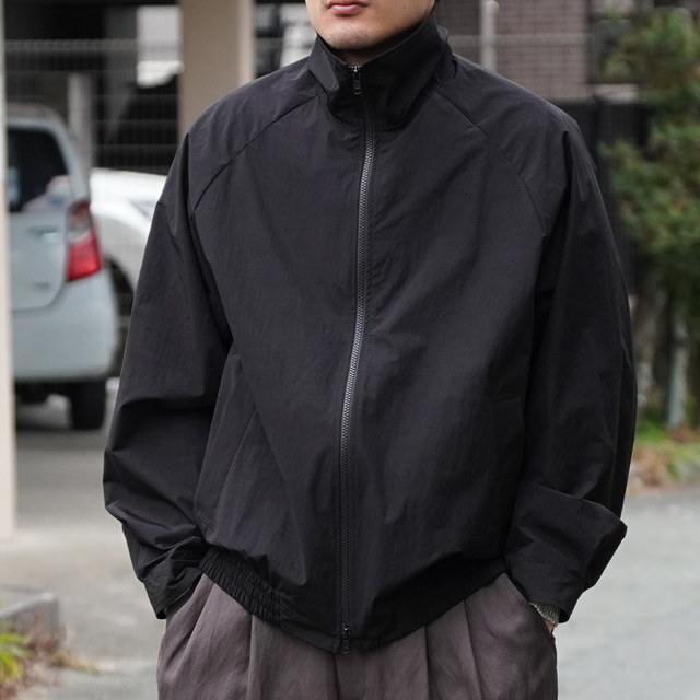 [25SS]ssstein(V^C) / WIND PROOF NYLON ZIP JACKET -BLACK- #ST1108(1)