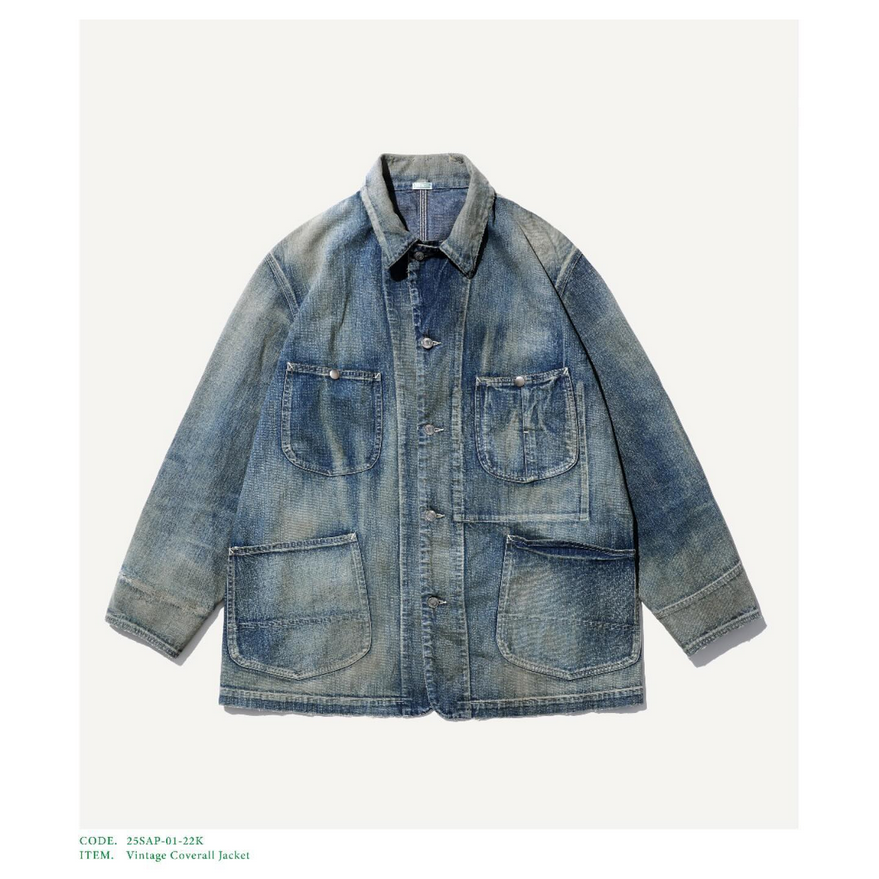 [25SS] A.PRESSE(A vbZ)/ Vintage Coverall Jacket -INDIGO- #25SAP-01-22K(1)