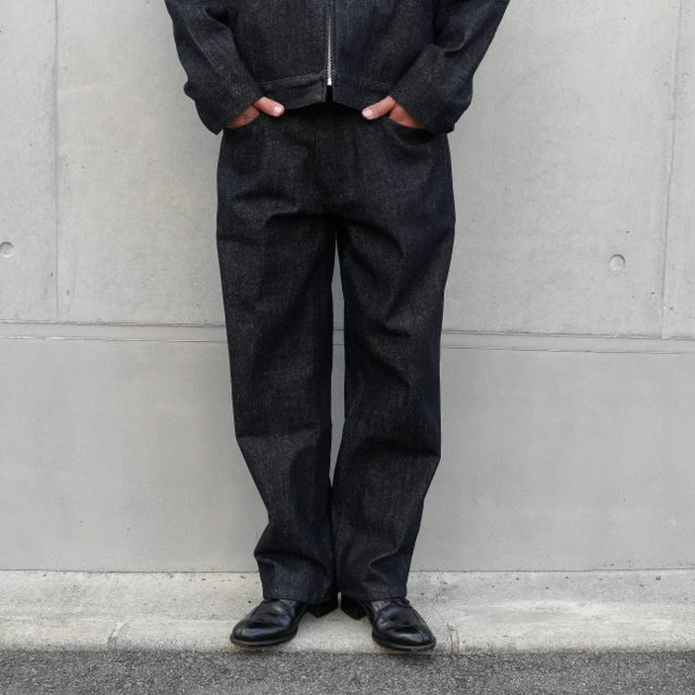 RANDY'S GARMENTS(fB[K[c)/Black Ice 12oz Washed Denim 5-Pocket Jean -INDIGO-(1)