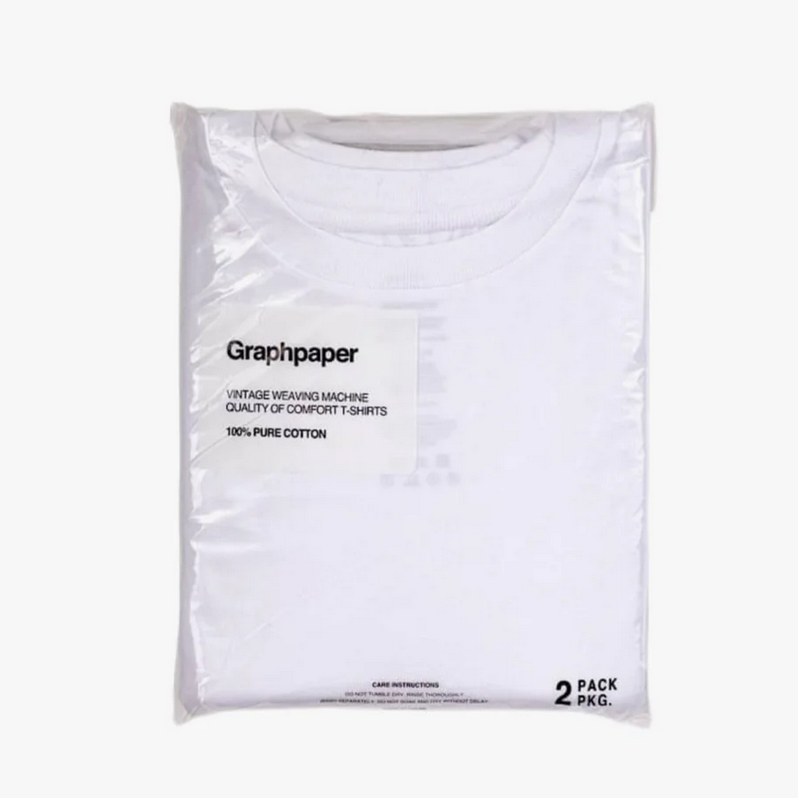 [25SS]Graphpaper (Oty[p[)/ 2-Pack Crew Neck Tee -WHITE,GRAY,NAVY- #GU251-70101B(1)