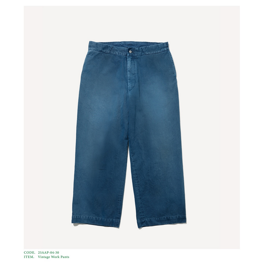 パンツ 25aw A.presse Vintage Work Pants 25AW】 A.PRESSE(ア プレッセ)/ VINTAGE WORK PANTS -BLUE