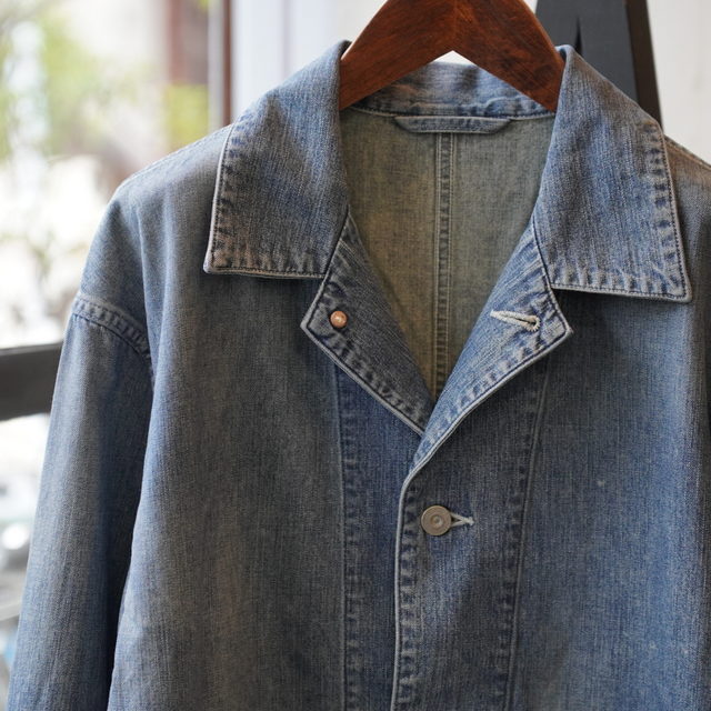 ULTERIOR(AeA) / FADED LIGHT DENIM COVERALL  -FADED BLUE- #USH65-KC200-B(1)