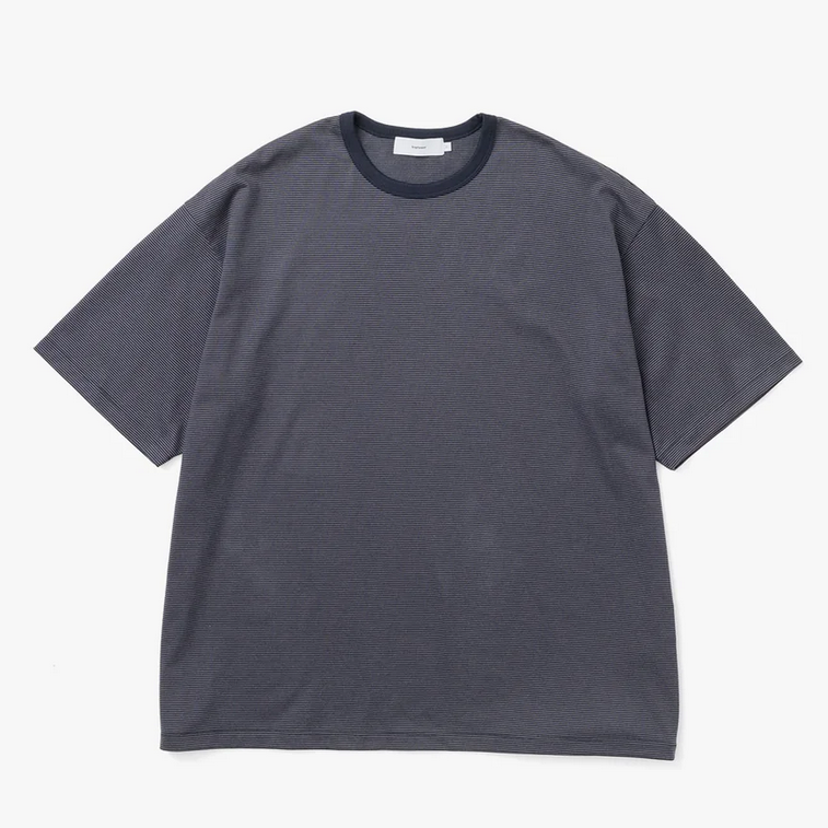 y25AWzGraphpaper (Oty[p[)/ Narrow Border S/S Tee -NAVY~GRY- #GU253-70120B(1)