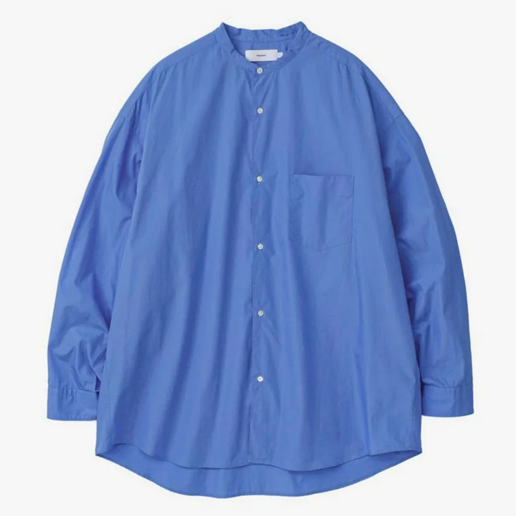 y25AWzGraphpaper (Oty[p[)/ Broad L/S Oversized Band Collar Shirts -BLUE,C.GRAY- #GM253-50002B(1)