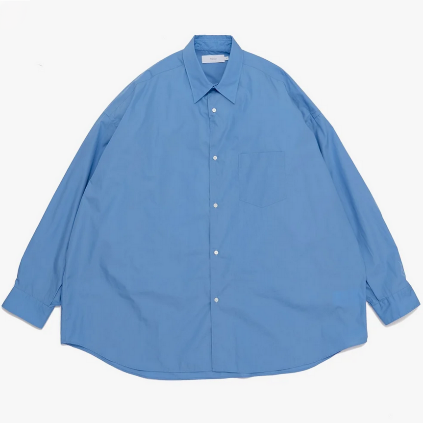 y25AWzGraphpaper (Oty[p[)/ Broad L/S Oversized Regular Collar Shirts -BLUE,C.GRAY- #GM253-50001B(1)