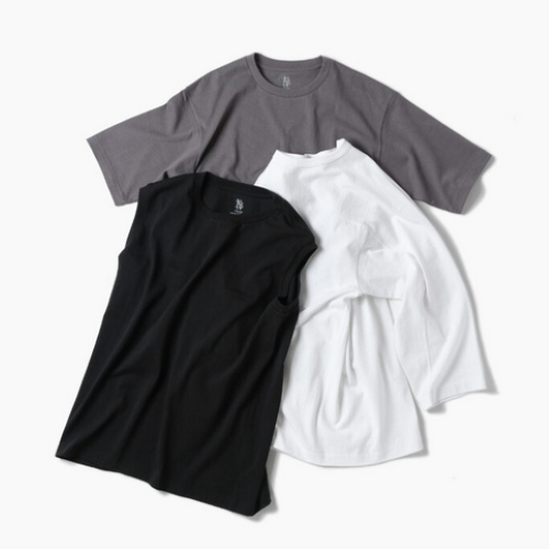 BATONER(ogi\)/ MERIYASU T-SHIRT -WHITE,CHARCOAL NAVY-#BN-25SM-067(1)