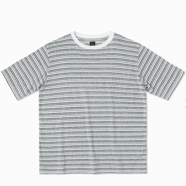 BATONER(ogi\)/ HAND DRAWING BORDER T-SHIRT -WHITE-#BN-25SM-052(1)