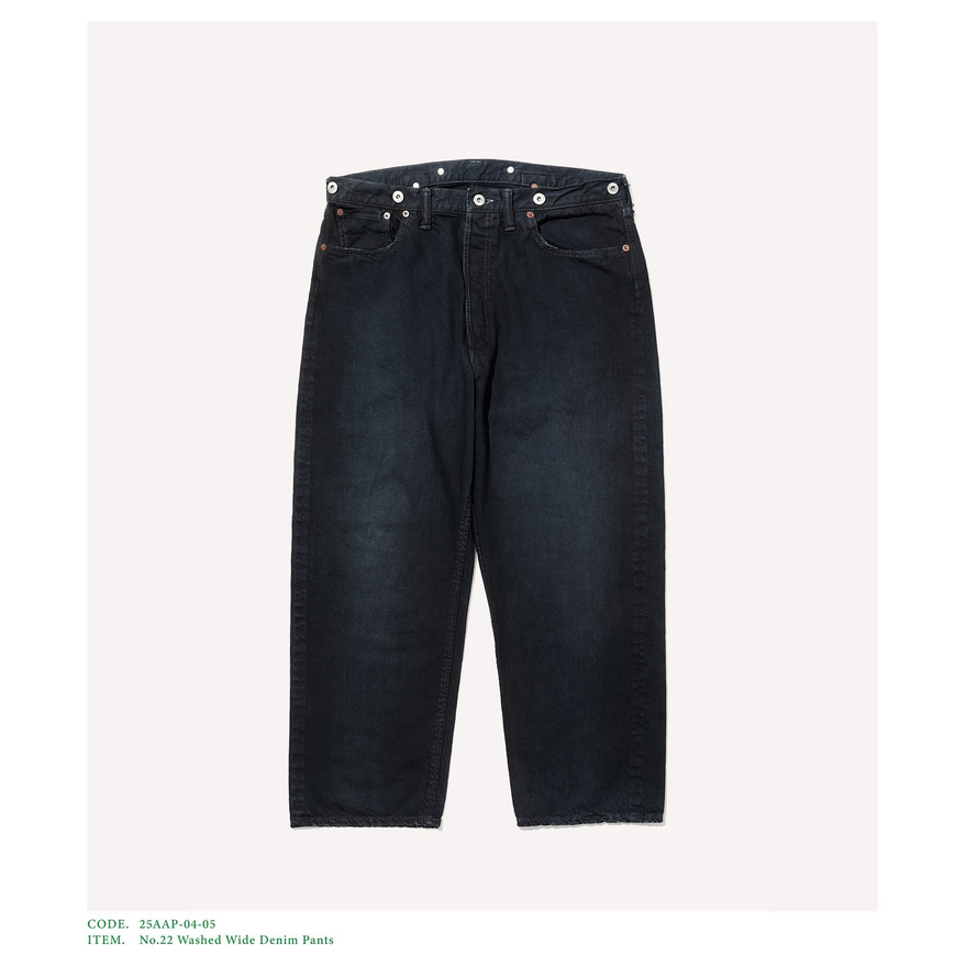 25AW】 A.PRESSE(ア プレッセ)/ No.22 Washed Wide Denim Pants