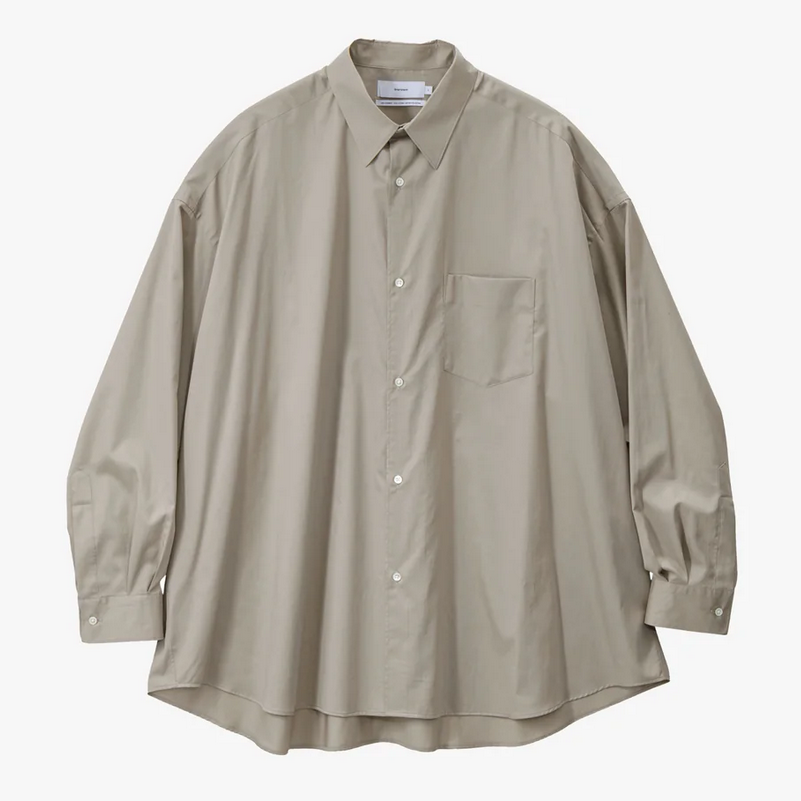y25AWzGraphpaper (Oty[p[)/ Silicon Poplin Oversized Regular Collar Shirt -GREGE,GREEN- #GM253-50180(1)