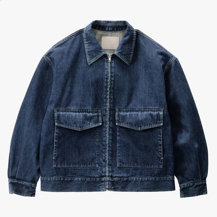 y25AWzGraphpaper (Oty[p[)/ Selvage Denim Zip Jacket -INDIGO_DARK FADE- #GM253-20056DB(1)