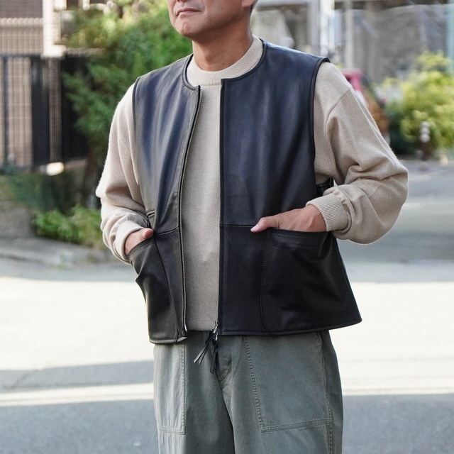 y25AWzCCU(V[V[[)/ WORK VEST -BLACK- #V-09-C-COW-4(1)