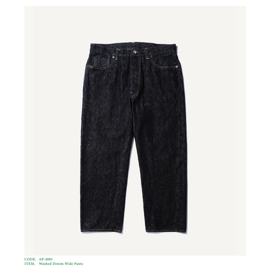 y26SSzA.PRESSE(A vbZ)/ Washed Denim Wide Pants -INDIGO- #AP-4001(1)