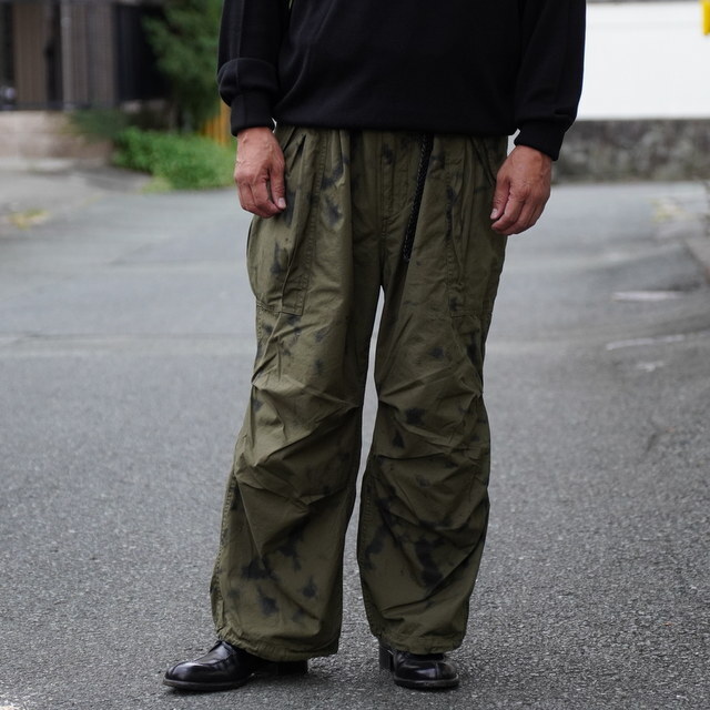 Gurank(ON)/ Poplin camouflage cargo pants -KHA/BK- #2552(1)