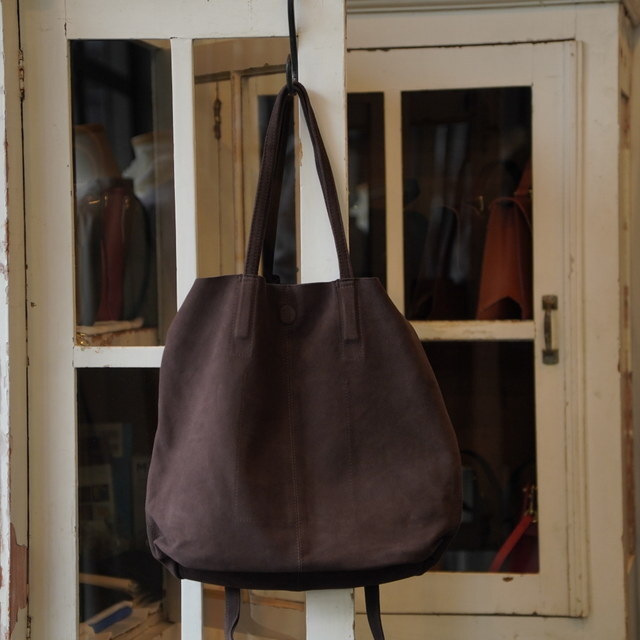 y25AWzMorphee(tF) / 3WAY MIDIUM TOTE (OIL SUEDE) -DARK CHOCO- #ML-ODC(1)