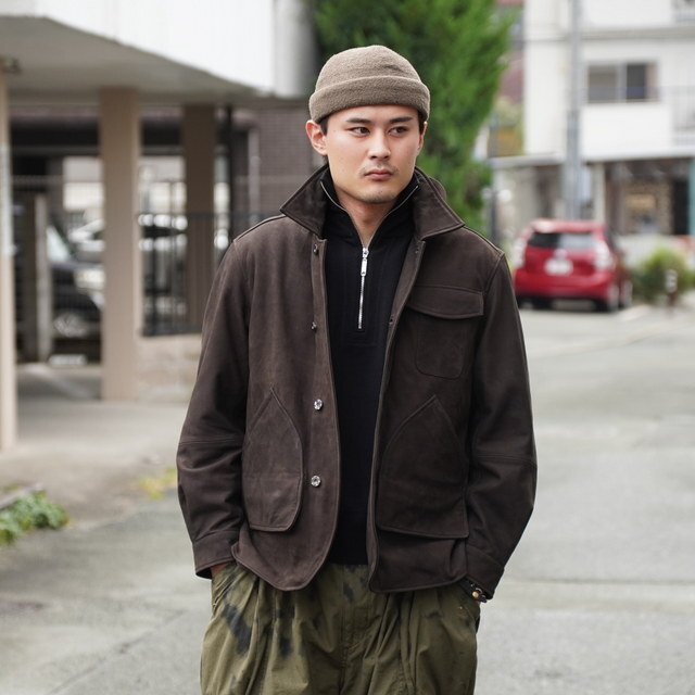 y25AWzCCU(V[V[[)/ HUNTING JACKET -BLACK,BROWN- #SH-63-C-NUBCK-4(1)