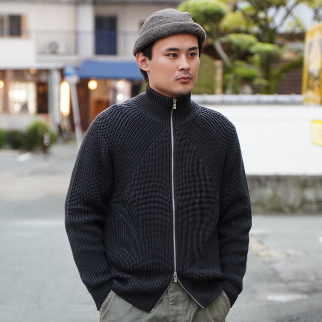 y25AWzBATONER(ogi\) / SIGNATURE DRIVERS KNIT - DARK GREEN~NAVY, CHARCOAL BLUE, BLACK- #BN-25FM-040(1)