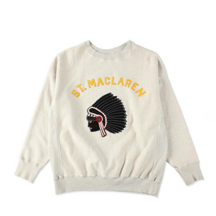 BOWWOW(oEE) / ST. MACLAREN UNIV. SWEATSHIRT AGED -AGED OATMEAL- #BW252-MUS(1)