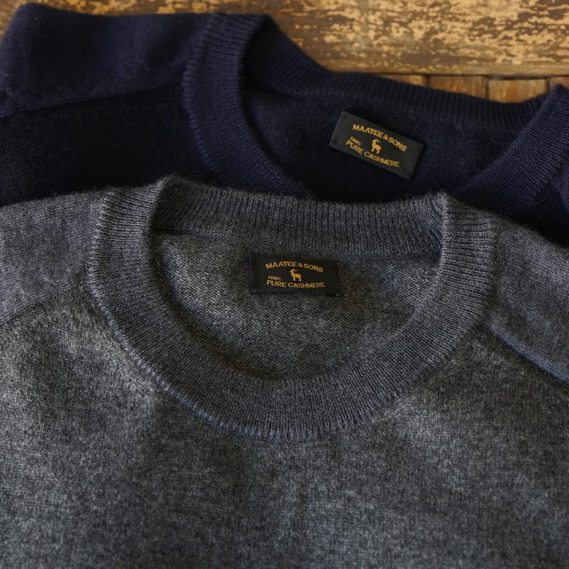 y25AWzMAATEE&SONS(}[eB[AhTY)/ COMBI P/O CREW NECK SWEATER -NAVY,CGRY- #MT5303-0121(1)