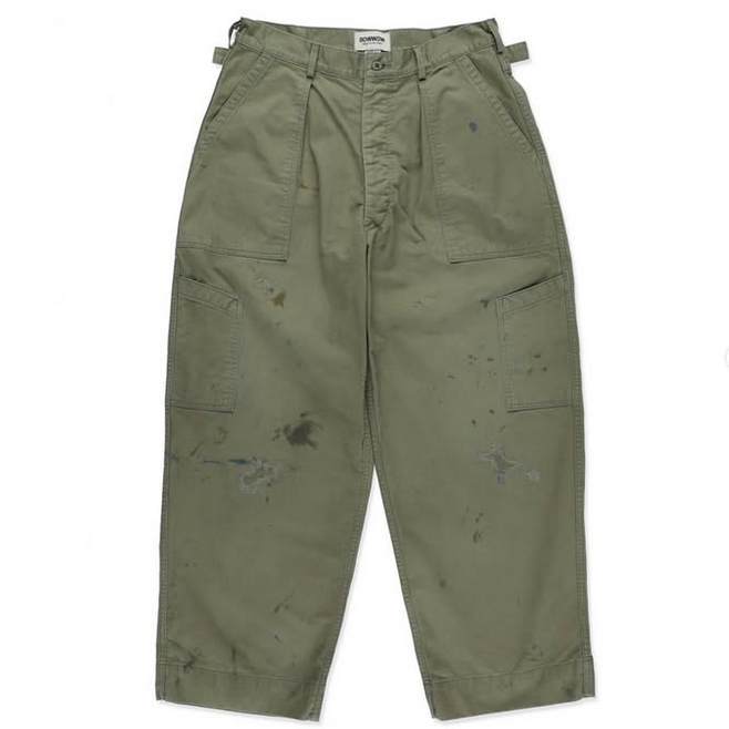 BOWWOW(oEE)/REPAIRED USAF MECHANIC PANTS -AGED SAGE GREEN- #BW252-RUMP(1)