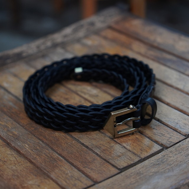 �y26SS�zCCU(�V�[�V�[���[)/ NARROW MESH BELT -BLACK- #AC-17-C-COW-5(1)