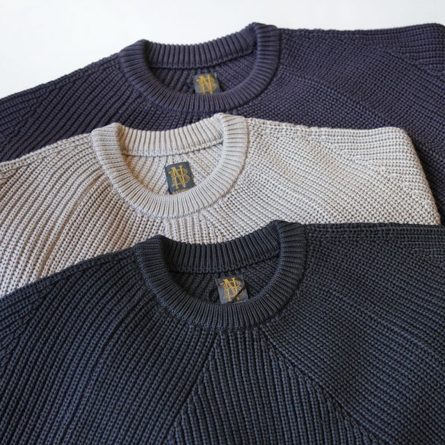 �y26SS�zBATONER(�o�g�i�\) / SIGNATURE CREWNECK KNIT -SEPIA BROWN,BEIGE,BLACK- #BN-26SM-003(1)
