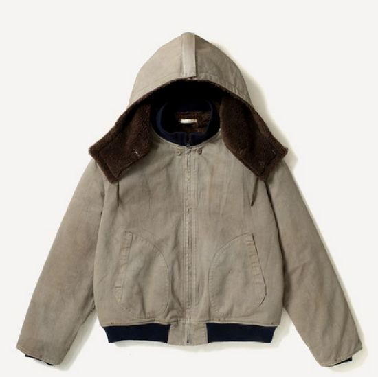 �y26SS�z A.PRESSE(�A �v���b�Z) / Vintage WW2 US Navy Deck Hooded Jacket -BEIGE- #26SAP-01-54(1)