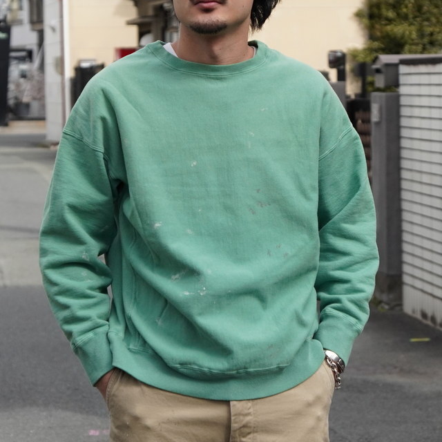 �y26SS�zBOWWOW(�o�E���E) / DISTRESSED SWEATSHIRT AGED -GREEN- #BW261-DSS(1)