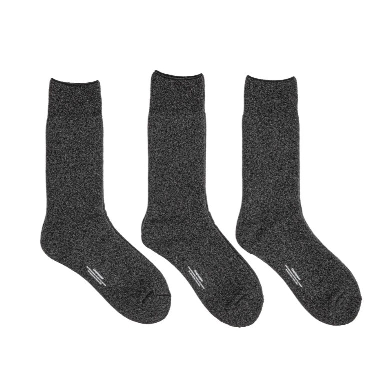 �y26SS�zGraphpaper (�O���t�y�[�p�[)/ 3-PACK MELANGE SOCKS -CHARCOAL- #GU261-90289(1)
