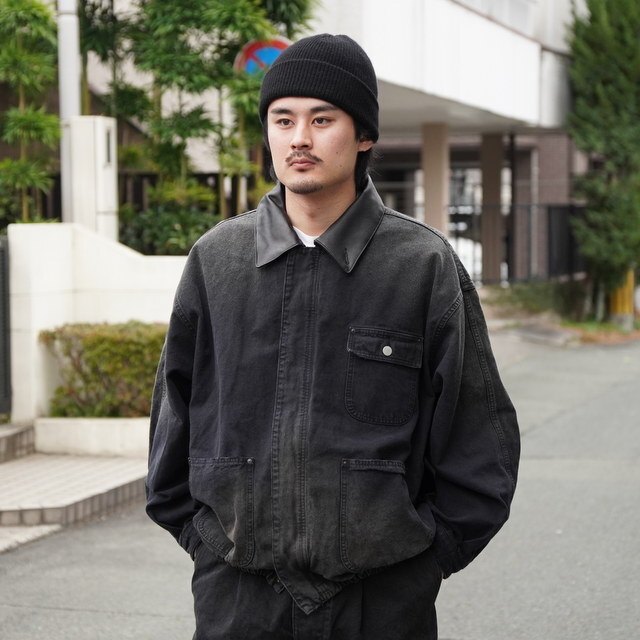 �y26SS�zssstein(�V���^�C��) / SULFUR DYED OXFORD VINTAGE JACKET -BLACK- #ST1387(1)