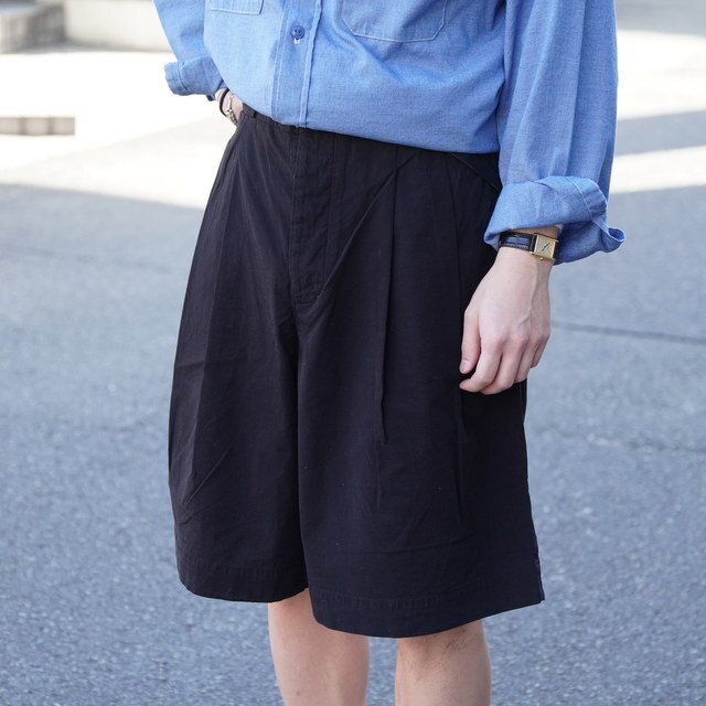 �y26SS�zHERILL(�w����)/ Ripstop Chinoshorts  -Black- #26-030-HL-8260(1)