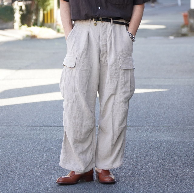 �y26SS�zHERILL(�w����)/ Linen Junglefatigue pants  -2color- #26-030-HL-8310(1)