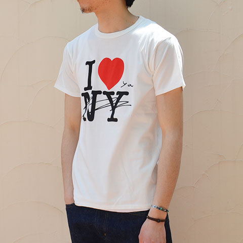 【40% off sale】WHITE LINE(ホワイトライン) WL × Kurry I Love You T-Shirt -white-(2)
