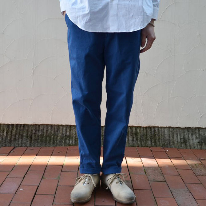 semoh(Z[) cotton chino taipered pants -blue-(2)