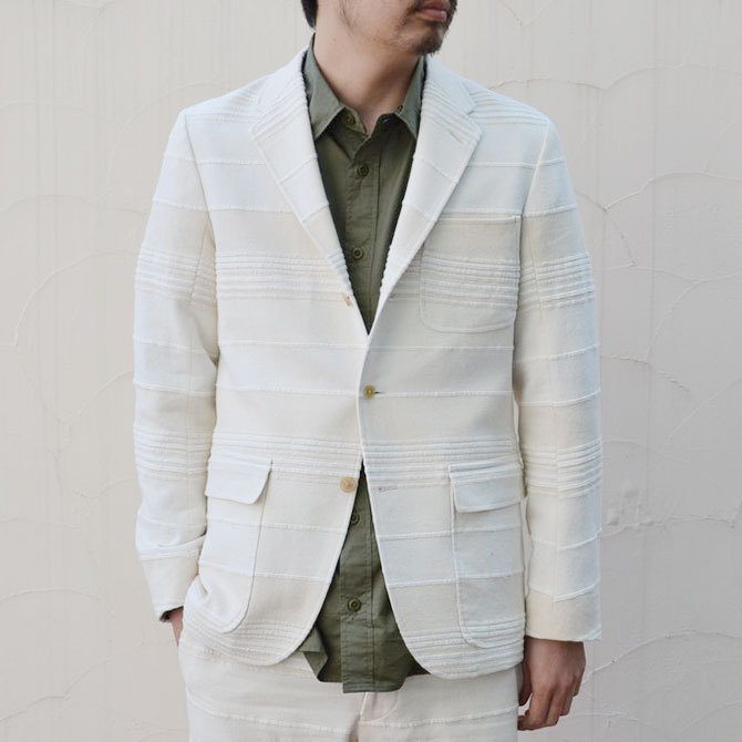 KENNETH FIELD ケネスフィールド S LINCON INDIA CLOTH JACKET OFF